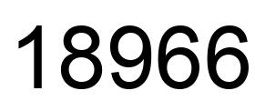 Number 18966 black image