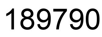 Number 189790 black image