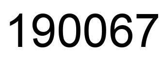 Número 190067 imagen negro