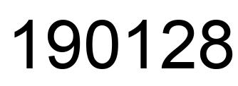 Number 190128 black image