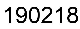 Number 190218 black image