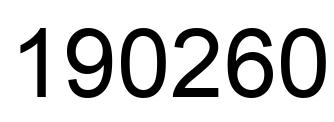 Number 190260 black image