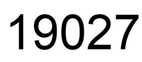 Number 19027 black image
