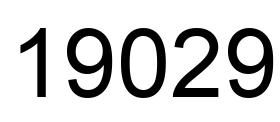 Number 19029 black image