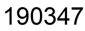 Número 190347 imagen negro