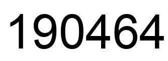 Number 190464 black image