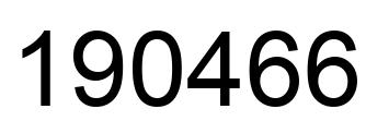 Number 190466 black image