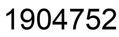 Número 1904752 imagen negro