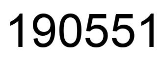 Número 190551 imagen negro