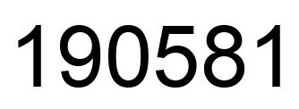 Number 190581 black image