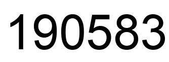 Number 190583 black image
