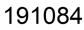 Número 191084 imagen negro