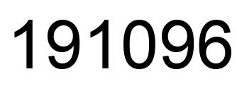 Number 191096 black image