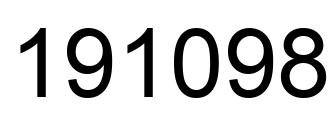 Number 191098 black image