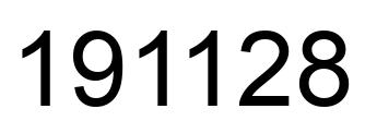 Number 191128 black image