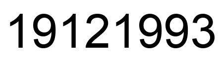 Number 19121993 black image