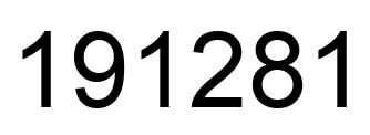 Number 191281 black image