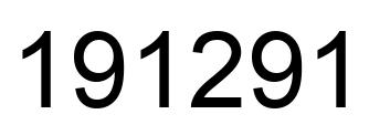 Number 191291 black image