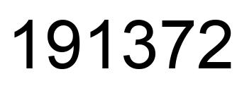 Number 191372 black image