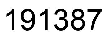 Número 191387 imagen negro