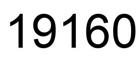 Número 19160 imagen negro