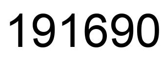 Number 191690 black image