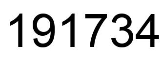 Número 191734 imagen negro