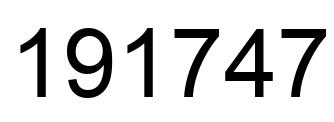 Número 191747 imagen negro