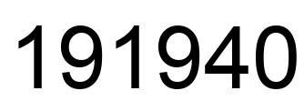 Number 191940 black image