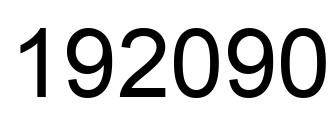 Number 192090 black image