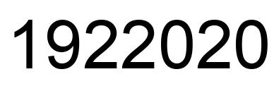 Number 1922020 black image