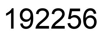 Number 192256 black image