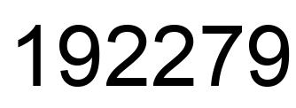Number 192279 black image