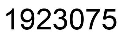 Number 1923075 black image
