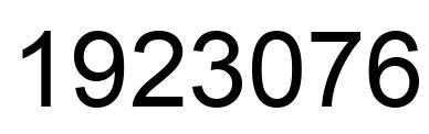 Number 1923076 black image