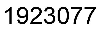 Number 1923077 black image