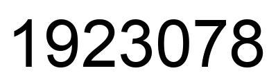 Number 1923078 black image