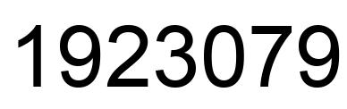 Number 1923079 black image