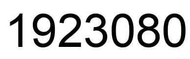 Number 1923080 black image
