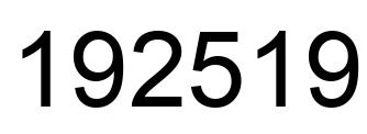 Número 192519 imagen negro