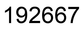 Número 192667 imagen negro