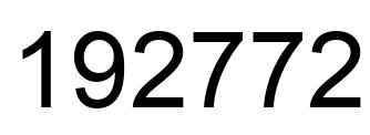 Número 192772 imagen negro