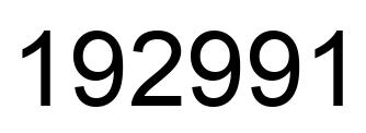 Number 192991 black image