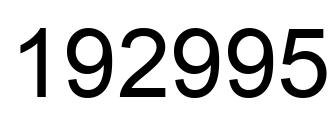 Number 192995 black image