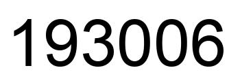 Number 193006 black image