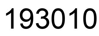 Number 193010 black image