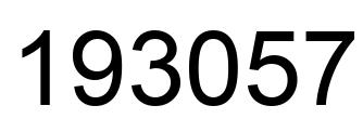 Number 193057 black image