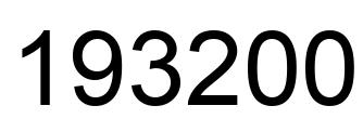 Number 193200 black image