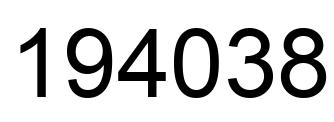Número 194038 imagen negro