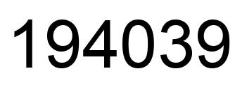 Número 194039 imagen negro